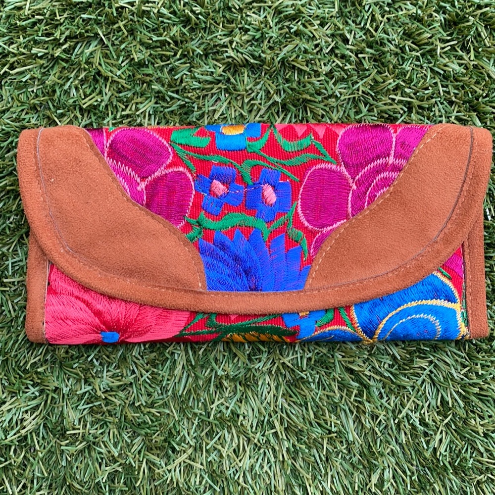 Embroidered Clutch or Wallet